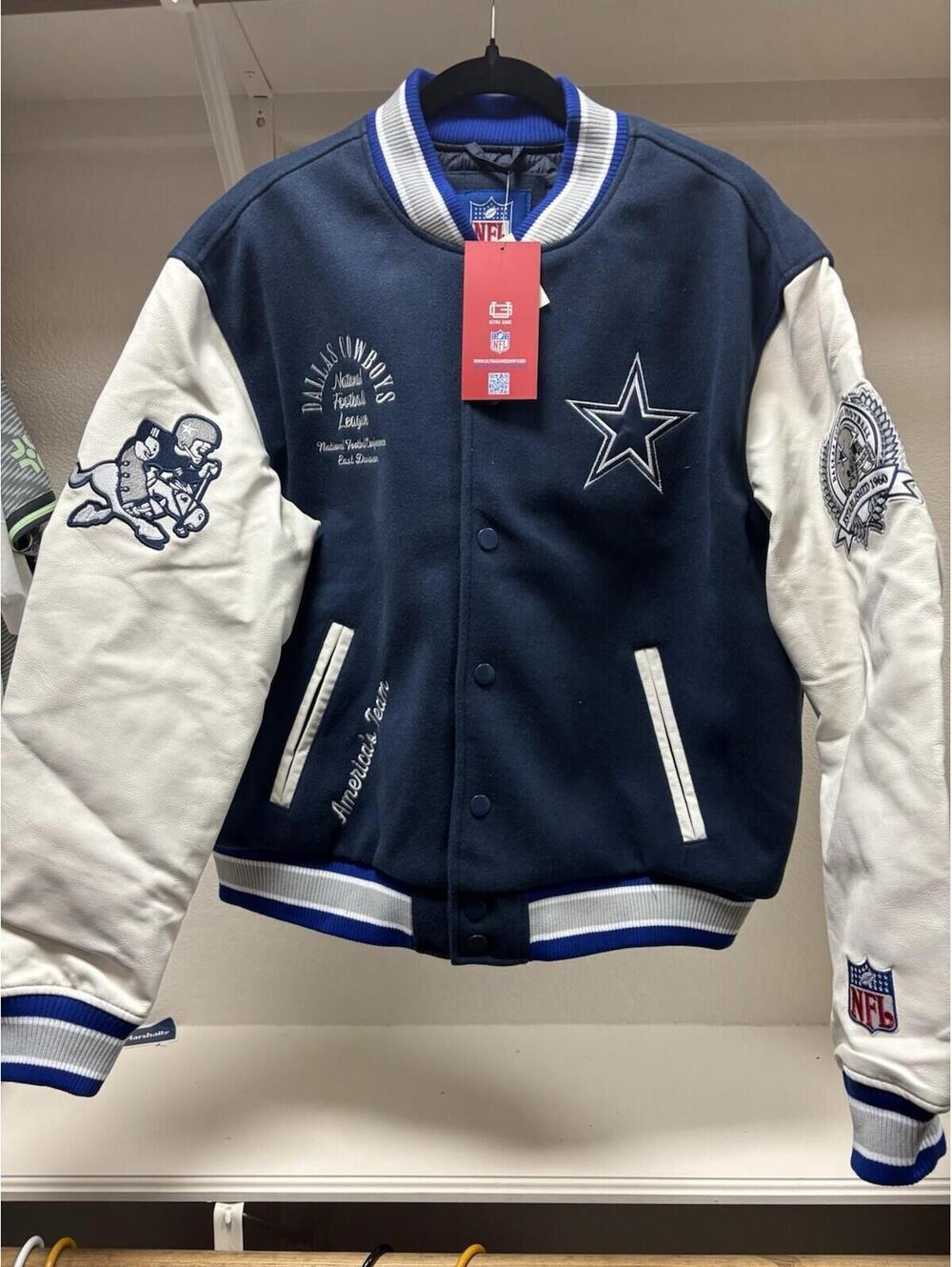 Medium - Dallas Cowboys Ultra Game Varsity Jacket Embroidered NWT NFL Football